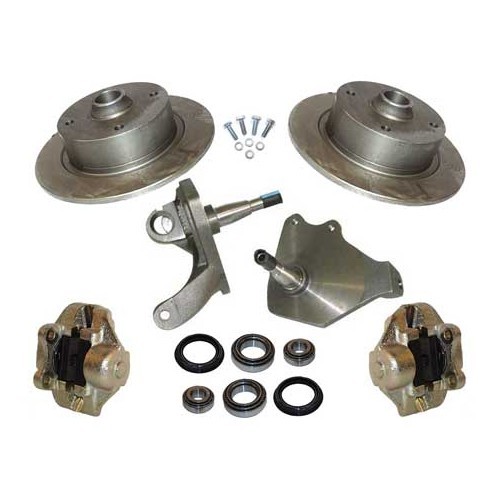  Front brake disc kit, 4 x 100 + offset stub-axles for Volkswagen Beetle 68-> - VH28720K 