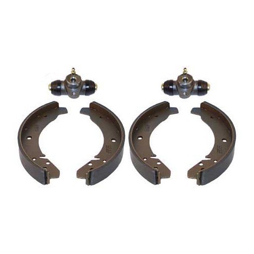  Rear brake kit with cylinders in German quality for Volkswagen Beetle 58 -&gt;64 - VH29498K 