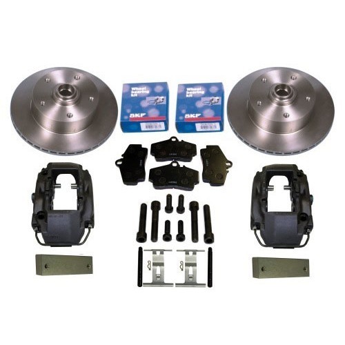     
                
                
    Kit de frenos delanteros con discos ventilados KERSCHER 5x130 + estribos PORSCHE para Volkswagen escarabajo 68-> - VH30210

