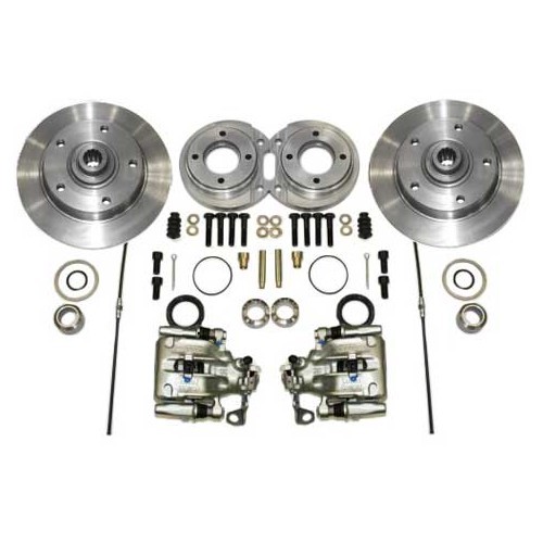  Rear brake kit with KERSCHER discs, with Porsche 5 x 130 bore for Volkswagen Beetle with trumpets - VH40200 