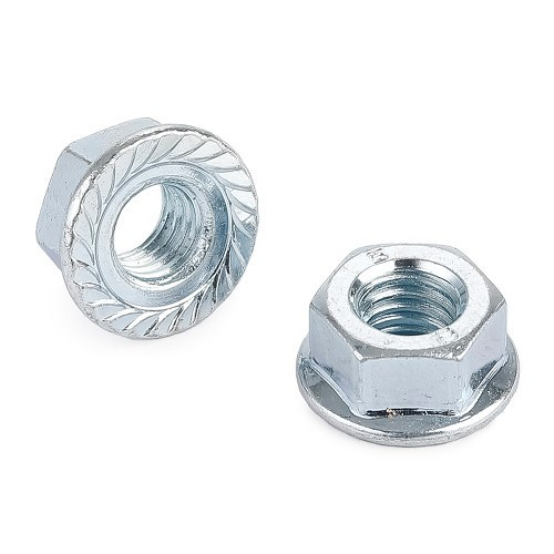     
                
                
    Hexagonal nuts with serrated base DIN 6923 - M8 - VI10062
