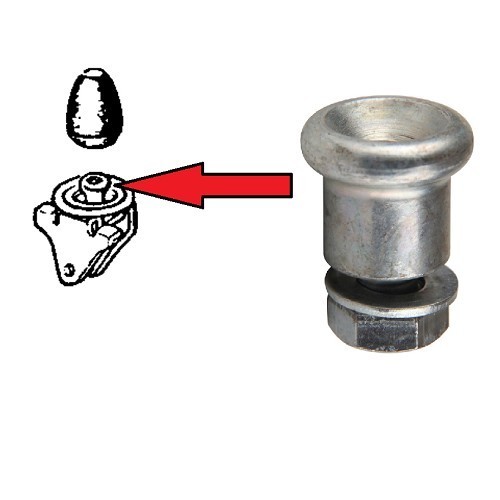  Repair pin for rear suspension arm stop bracket for VOLKSWAGEN Beetle since 59 - VJ51124 