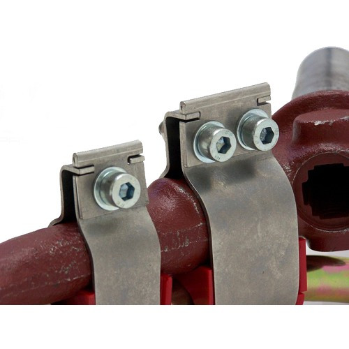 Clip per barre stabilizzatrici anteriori in acciaio inox per Volkswagen Maggiolino (-07/1965) - set da 4 - VJ51126