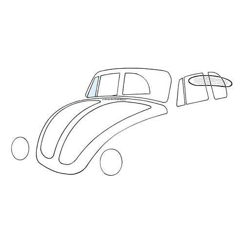     
                
                
    Vitre déflecteur droit pour VOLKSWAGEN 1303 cabriolet - VK00115
