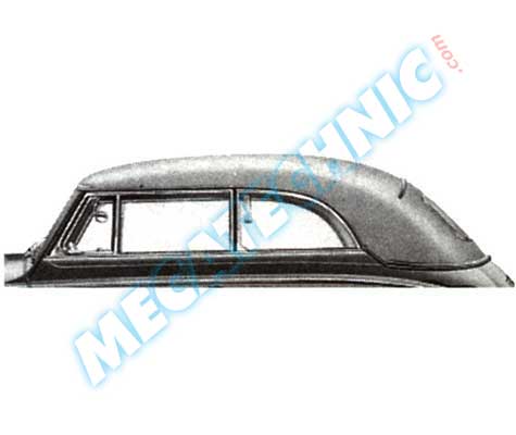  Zwarte Vinyl Soft Top voor Volkswagen Kever Cabrio 67 -&gt;72 - VK00500UN-1 