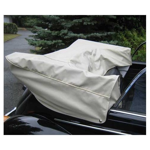  White vinyl hood cover for Volkswagen Beetle Cabriolet 65 ->69 - VK00602BL 