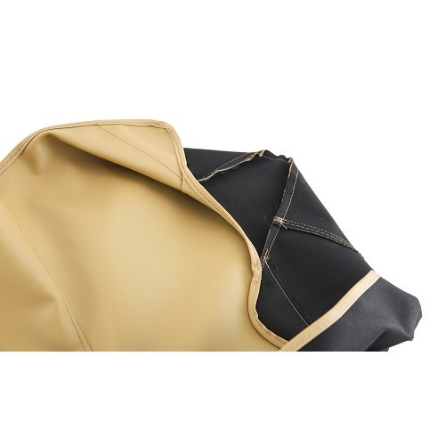 Couvre capote en Vinyle Marron clair pour Volkswagen Coccinelle 1303 Cabriolet 73 ->07/77 - VK00609