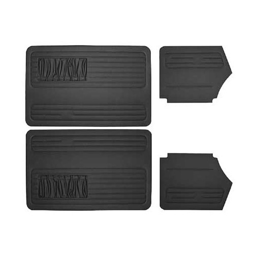  Painéis de porta TMI BLACK para Volkswagen Carocha 1303 Descapotável 73 -&gt;79 - 4 peças - VK10133011 