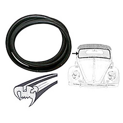  "Cal look" smooth windscreen seal for Volkswagen Beetle 1303 Cabriolet - VK10202 