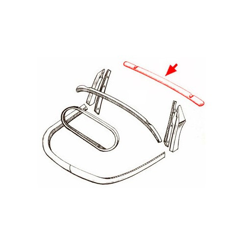     
                
                
    Bois de capotage avant sur pare-brise pour VW Coccinelle cabriolet 1965->1967 - VK10470
