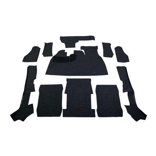     
                
                
    Grey carpet kit for Volkswagen Beetle Cabriolet 73 -> - VK26004UG
