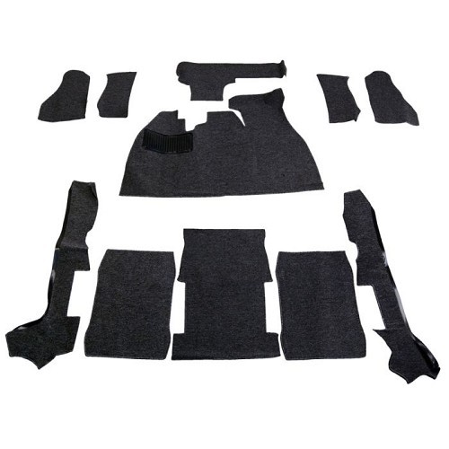  Zwarte tapijt kit voor Kever Cabrio 73-> - VK26004UN 