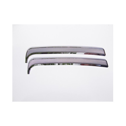 Polished aluminium door ventilation grilles for Volkswagen Beetle ->64 - VK39000-4 