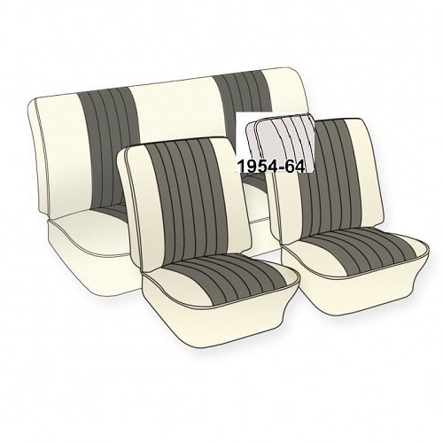  Choice of texture and two tone TMI seat covers for Volkswagen Beetle cabriolet 54 ->55 - VK43133 