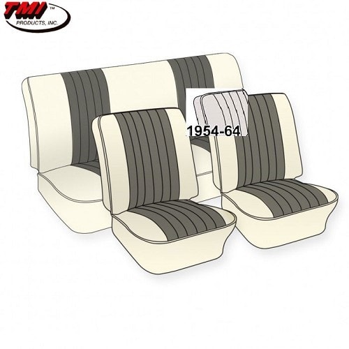  Fundas de asientos TMI 2 tonos colores y texturas a elegir para Cox cabriolet 56 ->64 - VK43138 