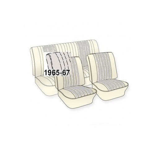  Fundas de asientos TMI 2 tonos colores y texturas a elegir para Cox cabriolet 65->67 EE. UU. - VK43139 