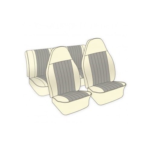  Fundas de asientos TMI 2 tonos colores y texturas a elegir para Cox cabriolet 73 USA - VK43142 