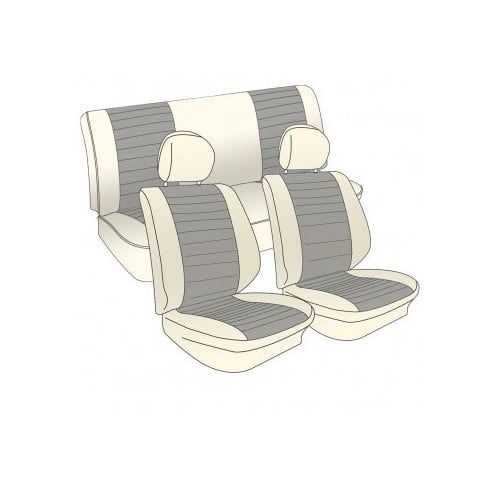  Fundas de asientos TMI 2 tonos colores y texturas a elegir para Cox cabriolet 77 ->79 - VK43144 