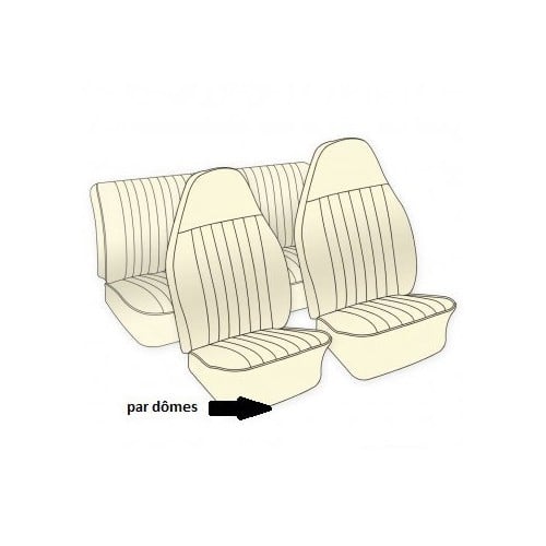 Housses de sièges TMI en vinyle gaufré pour Volkswagen Coccinelle Cabriolet 73 (USA) - VK43150 