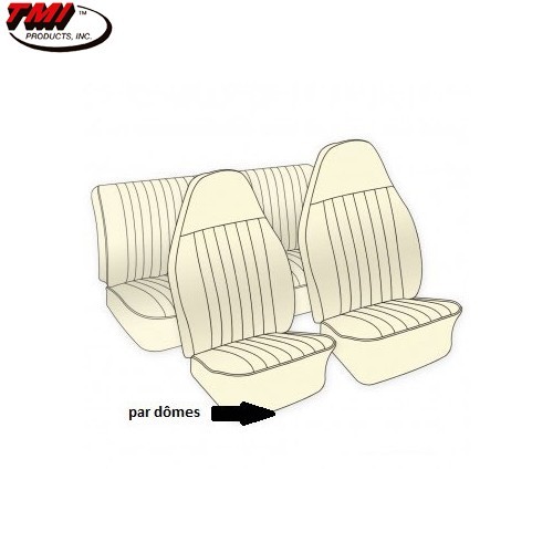     
                
                
    Fundas de asiento TMI en vinilo liso para Cox Cabriolet 73 (EE. UU.) - VK43151

