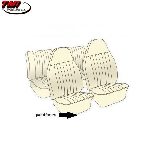  Housses de sièges TMI en vinyle lisse pour Volkswagen Coccinelle Cabriolet 73 (USA) - VK43151 