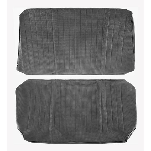  Housses de siège TMI en vinyle gaufré noir pour Volkswagen Coccinelle cabriolet 68 ->69 (USA) - VK43153-1 