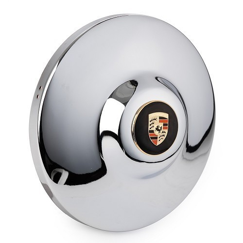  1 flat hubcap with Porsche logo - VL30203 