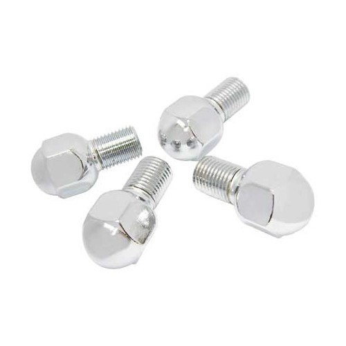     
                
                
    Vis de roues chromées 14 x 1,5 x 20 mm Sphériques - 4 pièces - VL30604
