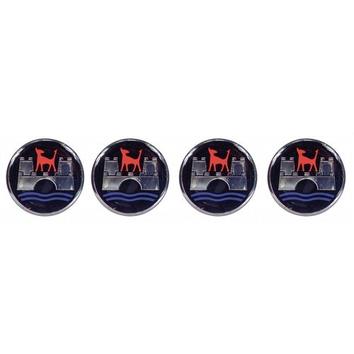  4 WOLFSBURG stickers for wheel hub covers - VL31000WO 