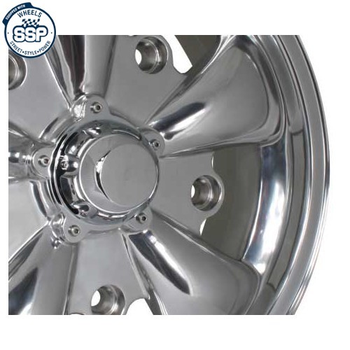 Felge im EMPI-Stil, 5 Speichen 5 x 205, poliert 15. - VL33008