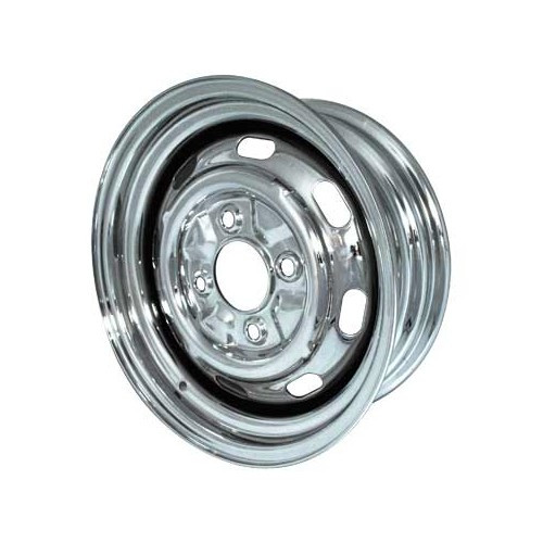 1 4-hole 4.5 X 15 original chromed steel rim - VL33400