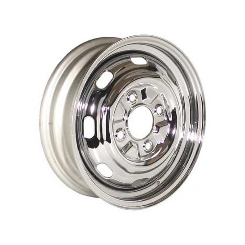     
                
                
    1 Felge Blech Typ Herkunft verchromt 4 Loch 4.5 X 15". - VL33400
