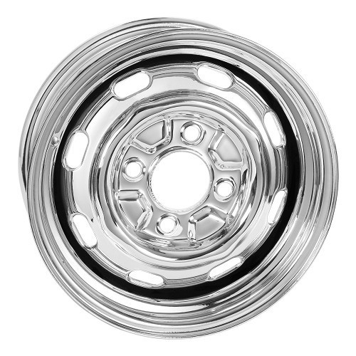  1 roda original de aço cromado de 4 buracos 5,5 X 15". - VL33402 