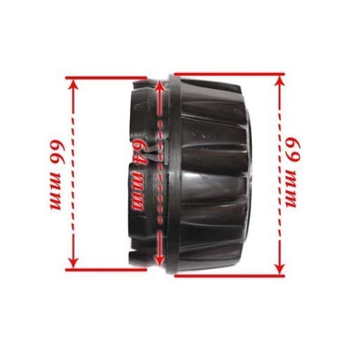  1 black plastic hub cover for American Eagle rim - VL36904-4 