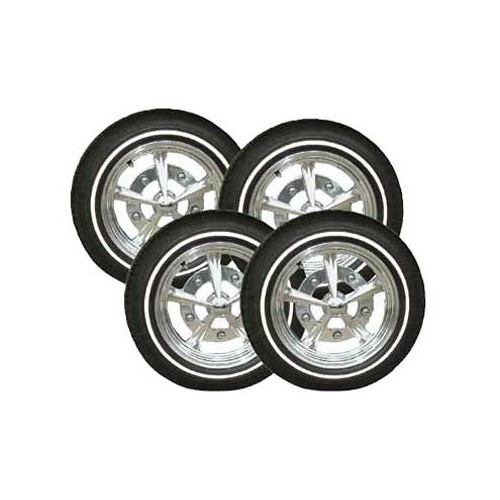 Grezzi sottili bianchi per ruote da 15 - set da 4 - VL40300