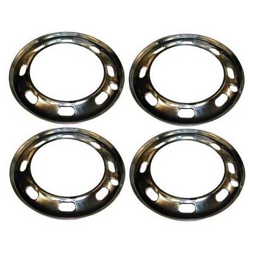     
                
                
    Polished aluminium trim rings for Volkswagen Beetle 72 -&gt;79 - set of 4 - VL40500
