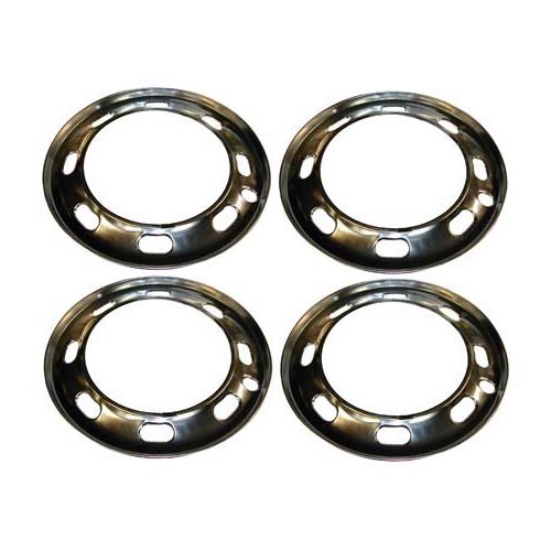     
                
                
    Circles for Volkswagen Beetle 49 -&gt;65 - polished aluminium - set of 4 - VL40503
