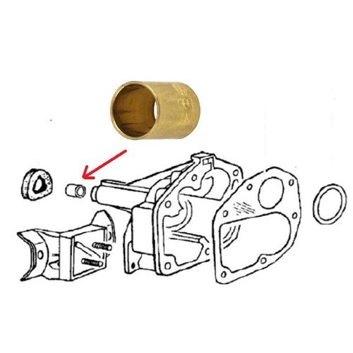  Anel de vedação da articulação do nariz da caixa de velocidades Volkswagen Coccinelle (-08/1969) - VS00114 