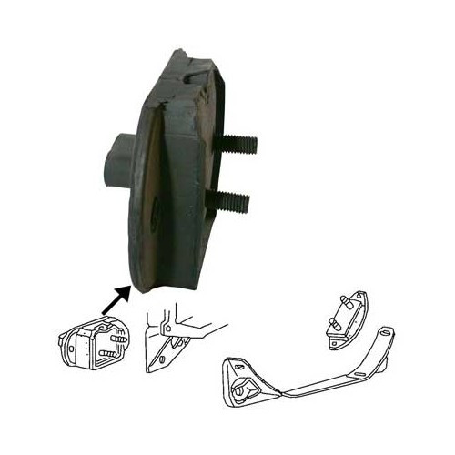 Gearbox tip silentbloc for Volkswagen Beetle 62 ->65 - VS00201