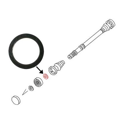     
                
                
    1 smooth washer for rear wheel bearing with universal joints for Volkswagen Beetle1302, 1303 & Automatic - VS00431
