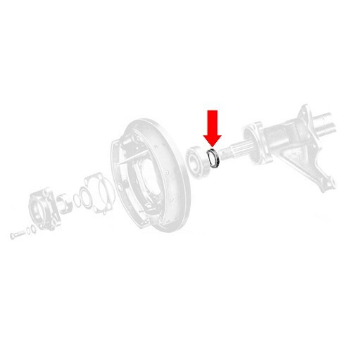  Support ring for rear bearing & spi seal tightness for Old Volkswagen Beetle & Kombi Split with trumpets - VS09903-1 