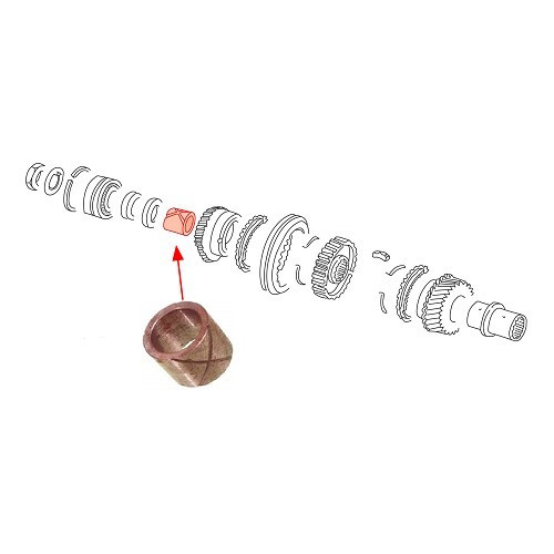     
                
                
    4th bearing bush for Volkswagen Beetle with splitcase (10/1952-07/1960) - VS40857
