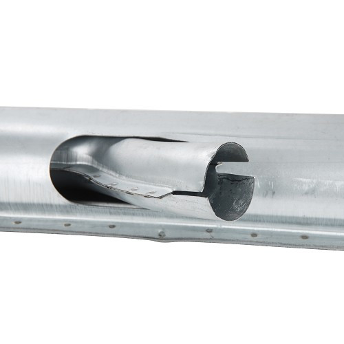 Straight heating duct for Volkswagen Beetle 1200, 1300, 68-&gt; - Galvanized - VT11402