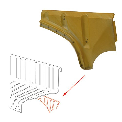     
                
                
    Front left engine sheet metal for Volkswagen Beetle (08/1965-07/1989) - VT15904
