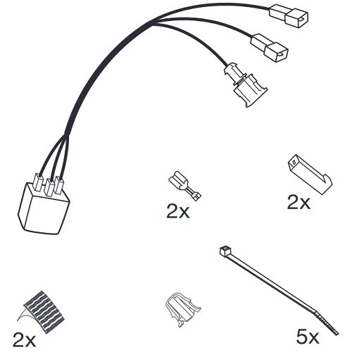  Additional wiring for fog light deactivation for Volkswagen Caddy 3 and AUDI A4 B6 - WD05689 