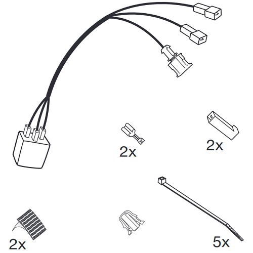     
                
                
    Additional wiring for fog light deactivation for Volkswagen Caddy 3 and AUDI A4 B6 - WD05689
