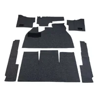 Donkergrijs tapijt voor Volkswagen Kever Saloon (08/1957-07/1968), met voetensteun