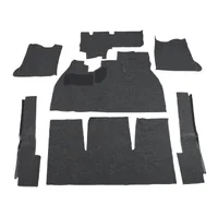 Teppichboden grau für Volkswagen Beetle 1200 / 1300 Limousine (08/1968-07/1972), mit Fussstütze