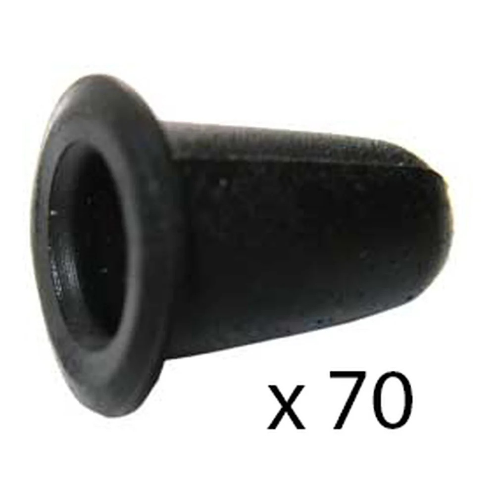 Caoutchoucs sur clips de panneaux de portes pour Volkswagen Coccinelle & Combi - 70 pièces