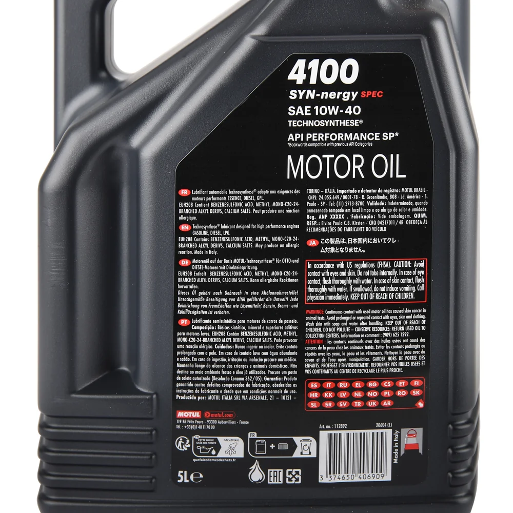 MOTUL 4100 Syn-Nergy Spec 10W40 Ölwechsel-Set für VW Golf 1 Benziner
